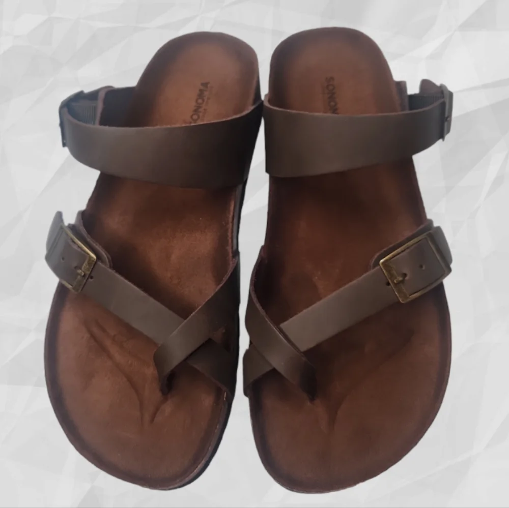 Sonoma Gojiberry Women's Leather Sandals Size 8